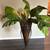 Metal Plant Stand w/ artificial plant/leaves 1 thumbnail