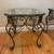 2 Vintage Tables Side /Accent Glass Top with Wrought Iron Base SET... 1 thumbnail