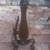 ANTIQUE BRASS FIREPLACE ANDIRONS ,DOG IRONS 3 thumbnail