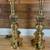 Vintage Mid Century Chinese Brass Gold Pair Of Lamps Lamp 2 thumbnail