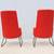 Contemporary Modern Rouillard Solo High Back Red Lounge Chairs a Pair 7 thumbnail