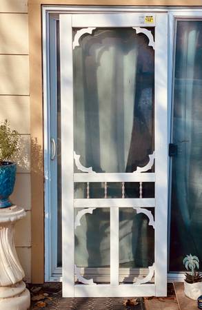 Solid Vinyl White Screen Door 30 × 80 1