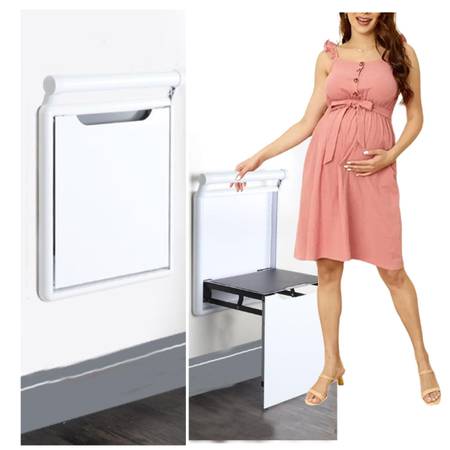 New Wall Mounted Chair Shoes Shower Seat:Folding,Holder 500 LB retails $150 1