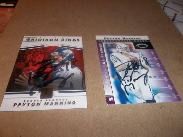 Peyton Manning Signed cards 1