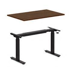 1 NEW Height Adjustable Base Sit Stand Desk w/ LN 60w Cherry Top 1
