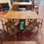 Vintage Mid Century Teak Folding Dining Table & Chairs 2 thumbnail