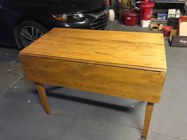 Solid wood drop leaf table 1