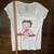 NWOT-NEW Betty Boop Scoop Neck White 100% Cotton Tshirt-Size XXL 6 thumbnail