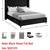 Full size bed frame and headboard - black velvet diamond tufted 1 thumbnail