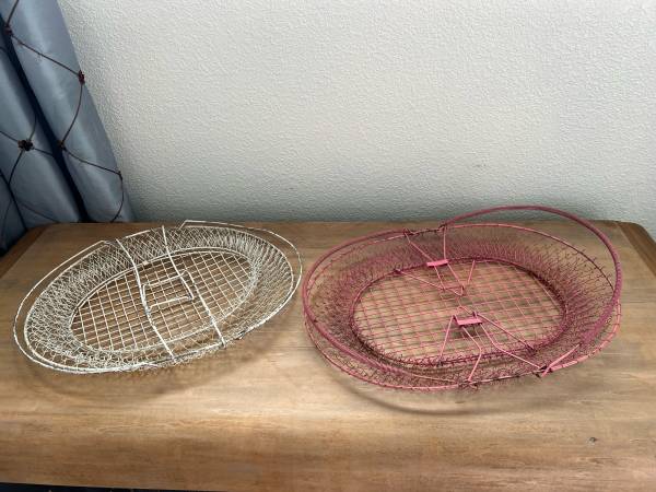 Collapsible Wire Basket Market Farmhouse (two choices) Pair $45 1