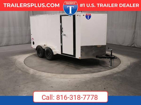 2026 Interstate 7X14 Victory VNose Cargo Trailer White 1
