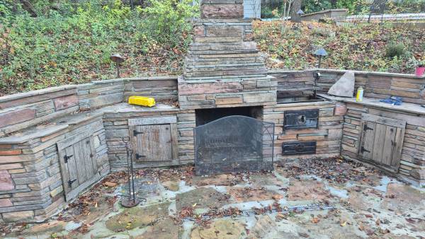 Whole outdoor stone  kitchen 1
