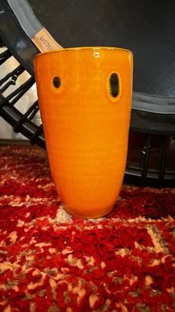 CB2 Orange Dot Ceramic Vase $130 1