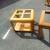 Tables: Coffee: Square Table w/ Four Glass Inserts & Bottom Shelf 7 thumbnail