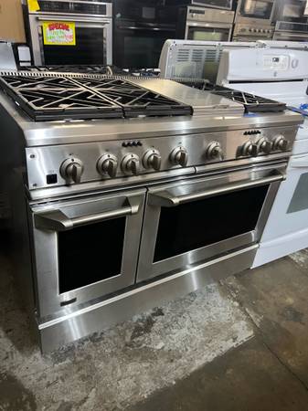 GE MONOGRAM 48” DUAL FUEL GAS RANGE STAINLESS STEEL 2YR WARRANTY 1