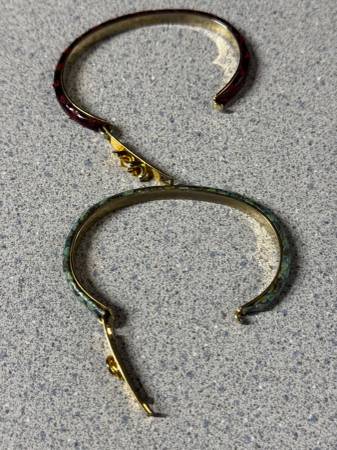 Snakeskin Oval Hinged Bracelets from Florence, Italy - $35 (Fairfax City)63436959116033121