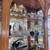 Very nice 2 Piece solid oak China Hutch, glass shelves and lighting 3 thumbnail