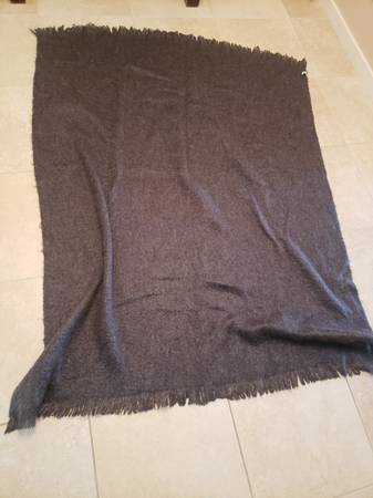 Grey Mohair Throw 1