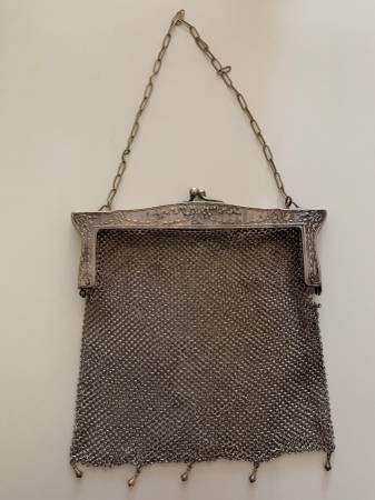 Silver plated antique purse 1