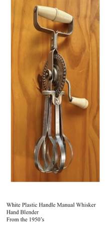 Antique Blue Whirl Egg Beater 1