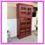 Rojo Red Pine Wood Cabinet With Sliding Glass Pane Doors 4 thumbnail