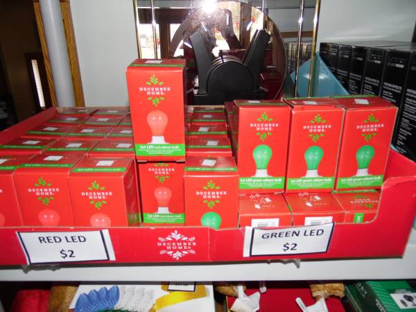 **LED** RED or GREEN Light Bulbs --New in Box-Half Price-- 1