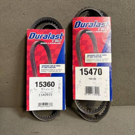 (Each) DURALAST 15470 or 15360 V BELTS 1