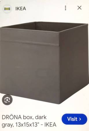IKEA Drona Box (Dark Gray, 4 Pack (L:15" x W:13" x H:13")) 1