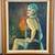 KATHI COLMAN (1939-2023) Oil Painting Burlesque Dancer "It's A Living" 1 thumbnail