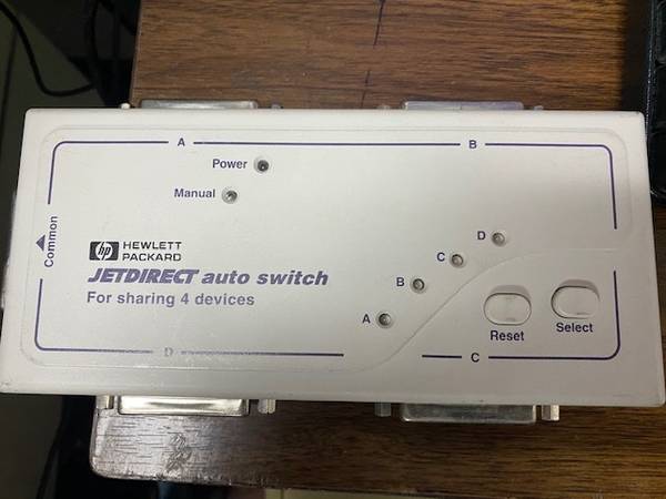 HP Jet Direct 4-Devices Auto Switch J4154A for Sharing 4 Devices 1