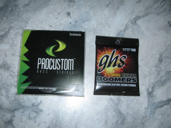 Bass stings and 7 sting guitar set 1