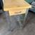 Butcher block kitchen island cart - stainless frame, drawer, casters 1 thumbnail