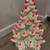 Vintage White Ceramic Christmas Tree Frosted Red Bulbs and Star. In Ex 6 thumbnail