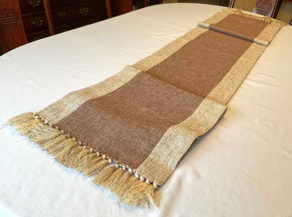 Luxurious Serena & Lily Table Runner 120x16 Linen Cotton Blend 1