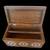 Antique Teak Wood lidded Box jewelry Bangle Inlay Asian 17 thumbnail