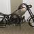 Two Faced Motorcycle Metal Table Clock : 11" H x 20.5" L In Working Co 4 thumbnail