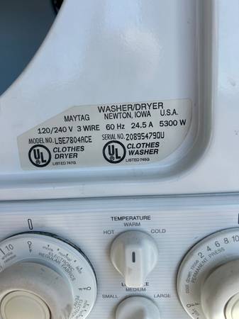 Washer/Dryer stackable 1