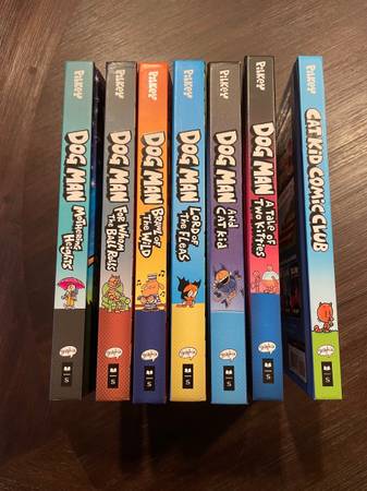 Dog Man Books, set of 7 1