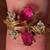 Gold Avon ring with pink and diamond-colored stones (size 4-5?) 1 thumbnail