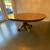 Walter of Wabash Solid Oak Round Oval Pedestal Dining Table with Leaf 1 thumbnail