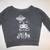 Seattle Space Needle Ninja Kitty Cat Gray Off the Shoulder Shirt S/M 1 thumbnail