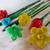 6 20" hand blown art glass flowers & 2 24" leaves 14 thumbnail