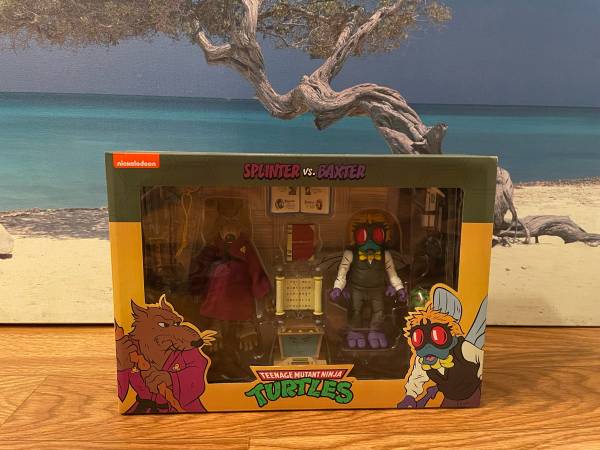 Target Exclusive Neca Teenage Mutant Ninja Turtles TMNT Splinter vs Baxter 2 pk 1