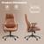 Ergonomic Office Chair, Mid-Century Modern Faux Leather Swivel Armchai 10 thumbnail