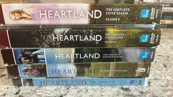 Heartland TV series. Complete seasons 5,6,7,9,15. Only $4 per season 1