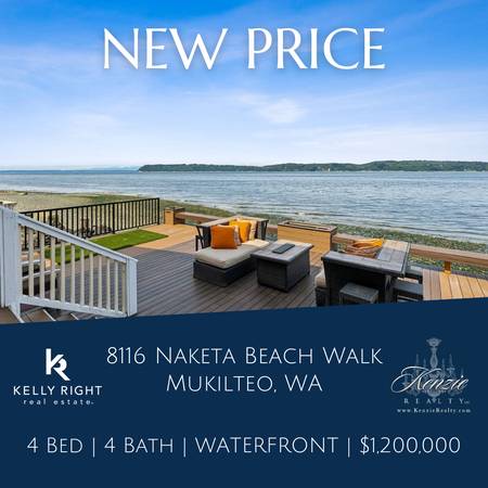 $1,200,000 / 4br - 3222ft2 - RARE Waterfront Home in Mukilteo–Stunning Views & Beach Access! (Mukilteo)63736158890241120