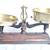 ANTIQUE SCALE WITH 2 ROUND SHINE BRASS TRAYS 6 thumbnail