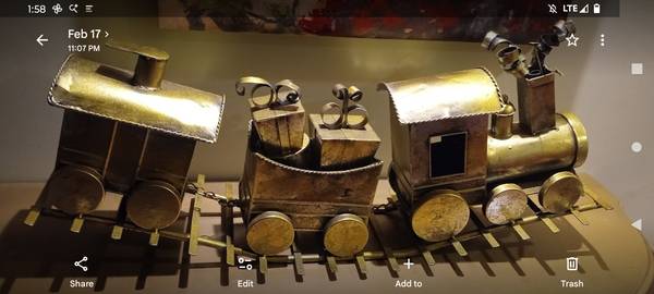 Two Different Metal Trains Decor 1