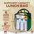 Pair of Lunch Bags, Easy to Carry, Insulated (Red & Green) 3 thumbnail