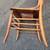 tall back vintage carved wood dining desk chair (needs new rush seat) 6 thumbnail